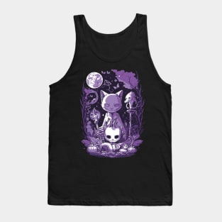 Creepy cat Tank Top